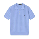 Polo Ralph Lauren Kabelgebreid Polo Shirt met Korte Mouw