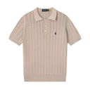 Polo Ralph Lauren Kabelgebreid Polo Shirt met Korte Mouw