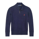Polo Ralph Lauren Cable Sweater with Full Zipper and High Collar