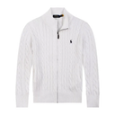 Polo Ralph Lauren Cable Sweater with Full Zipper and High Collar