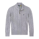 Polo Ralph Lauren Cable Sweater with Full Zipper and High Collar
