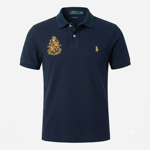 Polo Ralph Lauren Custom Fit Polo with Embroidered Crest Logo
