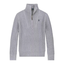 Polo Ralph Lauren cable-knit sweater with quarter-zip closure