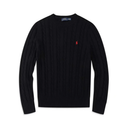 Polo Unisex cotton cable-knit sweater with classic look