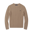 Polo Unisex cotton cable-knit sweater with classic look