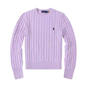 Polo Unisex cotton cable-knit sweater with classic look