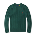 Polo Unisex cotton cable-knit sweater with classic look