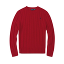 Polo Unisex cotton cable-knit sweater with classic look
