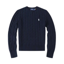 Polo Unisex cotton cable-knit sweater with classic look