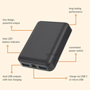 Power Bank - VoltEdge - powerbank USB verwarmde kleding set van 2