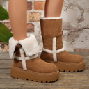 Women's Round Toe Lined Boots | Warmly lined