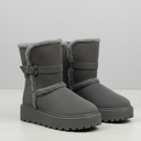 Gevoerde laarzen met ronde neus voor dames | Warm gevoerd