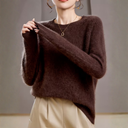 Ronde Hals Cashmere Trui Dames | Lange Mouwen