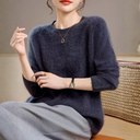 Ronde Hals Cashmere Trui Dames | Lange Mouwen