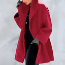 Lange winterjas voor Dames | Warm met Knopen