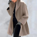 Lange winterjas voor Dames | Warm met Knopen