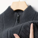 Staande Kraag Schaapswollen Trui Heren | Lange Mouwen