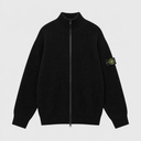 Stone Island Heren Katoenen Trui met Geribde Structuur en Ritssluiting