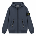 Stone Island Casual Hoodie met Rits en Praktische Zakken