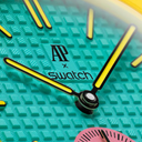 Swatch x Audemars Piguet Bioceramic Royal Pop Pocket Watch Savonnette Otg Roz