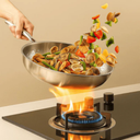 Titanium Pan Without Coating - TitanForge - Metal Pan - Flat Cooking Surface