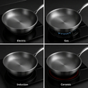 Titanium Pan Without Coating - TitanForge - Metal Pan - Flat Cooking Surface