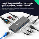 USB C Hub 8 in 1 - PortLink - Aansluitstation - HDMI en SD-kaart