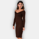 Sukienka z nutka V Neck dla kobiet