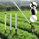Adjustable Stainless Steel Weeder Tool with Long Handle for Garden Use