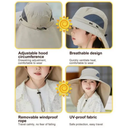 Adjustable Kids' Sun Hat with Fan for Outdoor Summer Activities