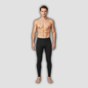 Heated fleece lined long johns for men