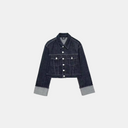 Vintage Denim Set voor Vrouwen | Jas en Wijde Broek