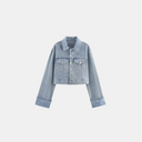 Vintage Denim Set voor Vrouwen | Jas en Wijde Broek