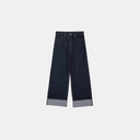 Vintage Denim Set for Women | Kurtka i szerokie spodnie