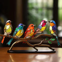 Vogelbeeldjes van gekleurd glas - EleganBird - Decoratieve beeldjes - Woondecoratie