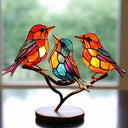 Vogelbeeldjes van gekleurd glas - EleganBird - Decoratieve beeldjes - Woondecoratie