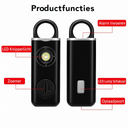 Vrouwen Veiligheids Alarm - Safora - Sleutelhanger Accessoire - Oplaadbare Sirene