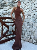 Hollow Out Maxi Jurk voor Dames | Enkellengte