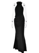 Hollow Out Maxi Dress for Women | Długość kostki