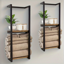 Wall Mounted Space-Saving Towel Rack for Bathroom Storage