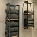 Wall Mounted Space-Saving Towel Rack for Bathroom Storage