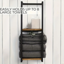 Wall Mounted Space-Saving Towel Rack for Bathroom Storage
