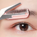 TrimNix Eyebrow Trimmer - Stainless Steel - Built-in Comb