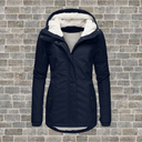 Winterjas met capuchon voor dames | Sluiting met knopen en rits