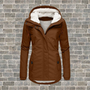 Winterjas met capuchon voor dames | Sluiting met knopen en rits