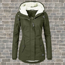Winterjas met capuchon voor dames | Sluiting met knopen en rits