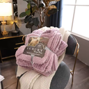 Wool Blanket - WoolenVista - Sherpa Layer - Striped Pattern