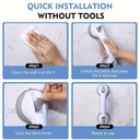 Suction Cup Bathroom Grab Bar, Easy Installation Portable Safety Grab Bar for Shower and Bath