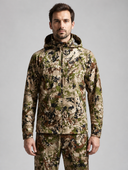 Heren 3-in-1 Jas met Fleece in Camouflageprint, vooraanzicht
