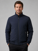 Heren Bomberjas in Marineblauw met Fleecevoering, voorkant